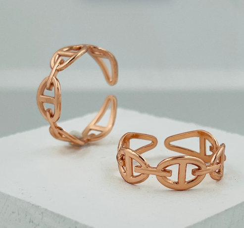 ANILLO ACERO INOXIDABLE ROSA