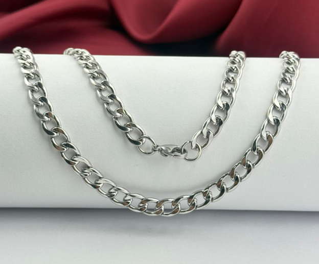 CADENA ACERO INOXIDABLE CUBANA GRUESA 50-60CM