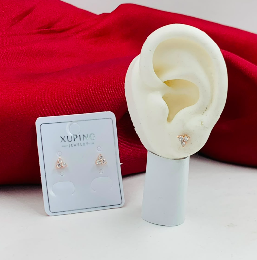 TOPO RODIO 3 CIRCONES TIPO FLOR BLANCO ROSA