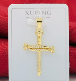 DIJE RODIO CRUZ DORADO