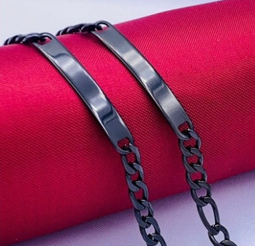 PLACA ACERO INOXIDABLE PULSERA MEDIANA