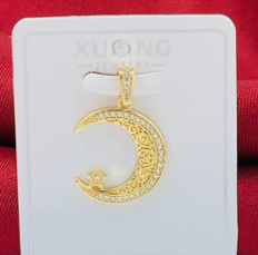 DIJE RODIO LUNA DORADO