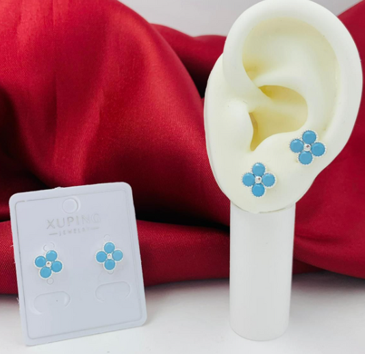 TOPO RODIO FLOR AZUL