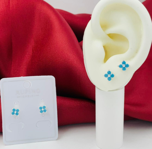 TOPO RODIO FLOR AZUL