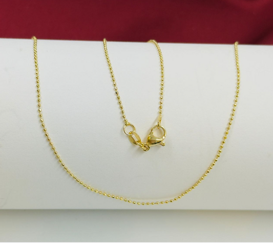 CADENA RODIO MILITAR DELGADA DORADO 45CM