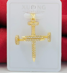 DIJE RODIO CRUZ DORADO