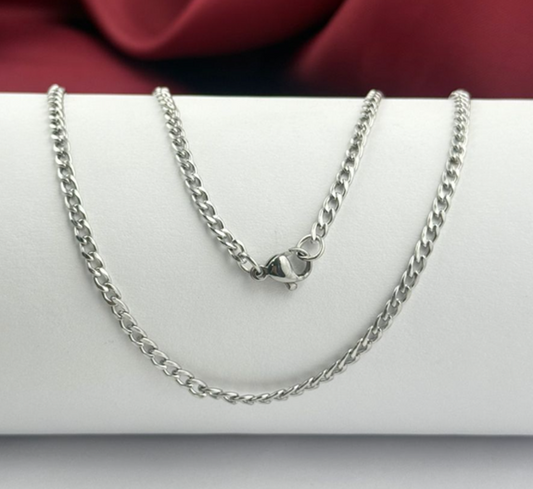 CADENA ACERO INOXIDABLE CUBANA DELGADA 50-60CM