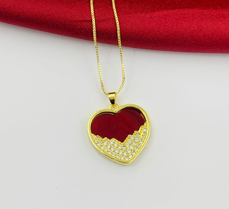 DUO RODIO CORAZON ROJO