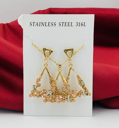 JUEGUITO COVER GOLD TRIANGULO PERLAS COLGANTE