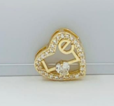 DIJE RODIO CORAZON DORADO