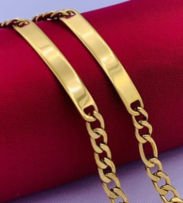 PLACA ACERO INOXIDABLE PULSERA MEDIANA