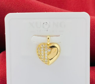 DIJE RODIO CORAZON DORADO