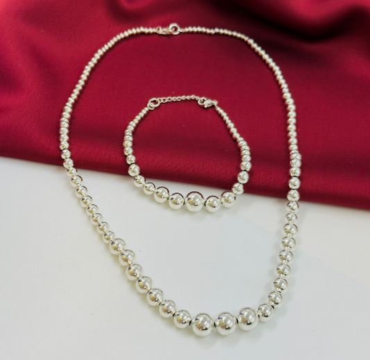 COMBO RODIO CADENA Y PULSERA PLATIZADO