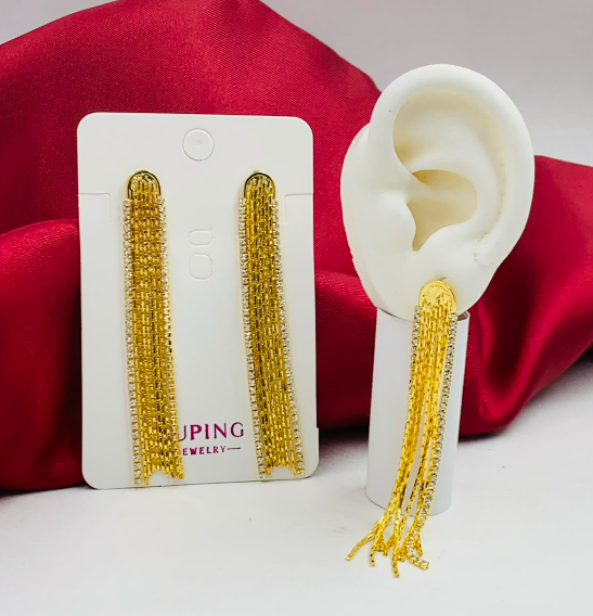ARETE RODIO COLGANTE MEDIO CIRCULO ARCO CIRCONES BLANCO DORADO