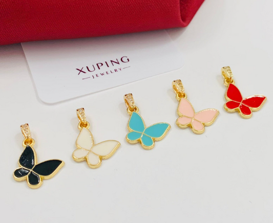 DIJE RODIO MARIPOSA COLORES