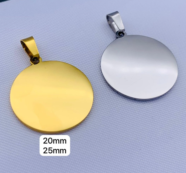 PLACA REDONDA ACERO INOXIDABLE