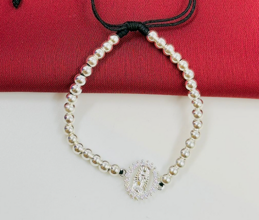 PULSERA RODIO PLATIZADA VIRGEN