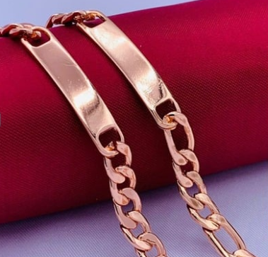 PLACA ACERO INOXIDABLE PULSERA GRUESA