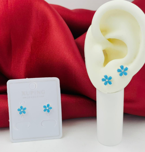 TOPO RODIO FLOR AZUL