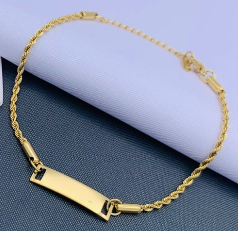 PLACA ACERO INOXIDABLE PULSERA LASO