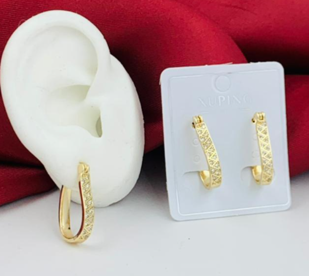 CANDONGA RODIO GOTA ALARGADA CIRCON DORADO