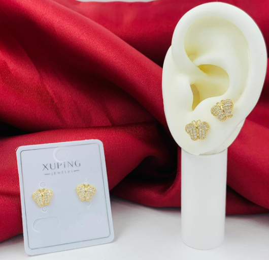 TOPO RODIO MARIPOSA DORADO CIRCON