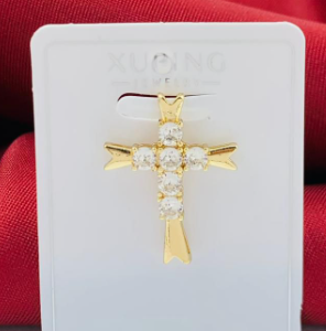 DIJE RODIO CRUZ DORADO