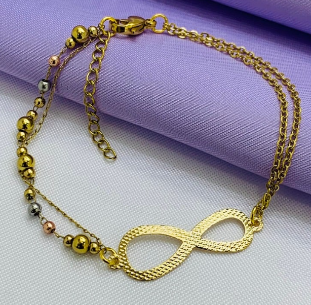 PULSERA ACERO INOXIDABLE 3 OROS DORADO