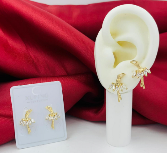 TOPO RODIO BAILARINA DORADO CIRCON