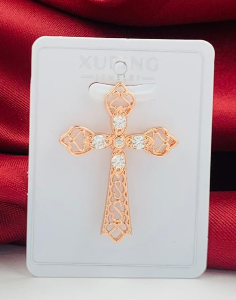 DIJE RODIO CRUZ CIRCONES CUATRO