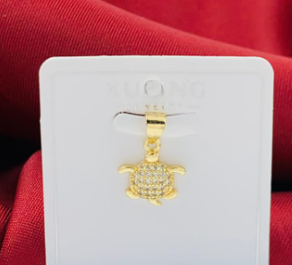 DIJE RODIO TORTUGA DORADO