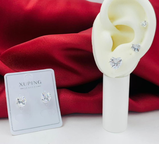 TOPO RODIO CIRCON CORAZON PLATIZADO