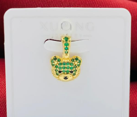 DIJE RODIO OSO CIRCON VERDE