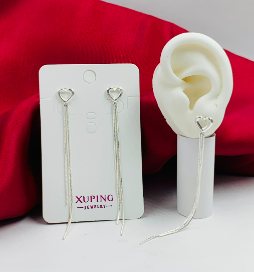 ARETE RODIO COLGANTE CORAZON PLATIZADO