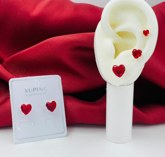 TOPO RODIO CIRCON CORAZON ROJO