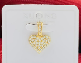 DIJE RODIO CORAZON DORADO