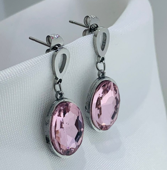 ARETE ACERO INOXIDABLE CRISTALITO ROSA