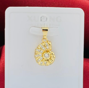 DIJE RODIO CARACOL DORADO