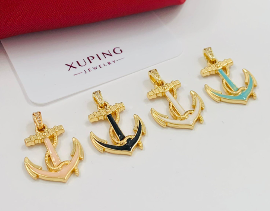 DIJE RODIO ANCLA COLORE