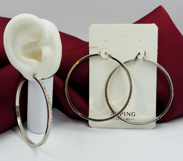 CANDONGA ACERO INOXIDABLE LINEA BLANCA CIRCON PLATEADO