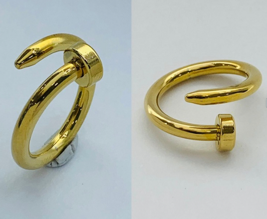 ANILLO ACERO INOXIDABLE DORADO