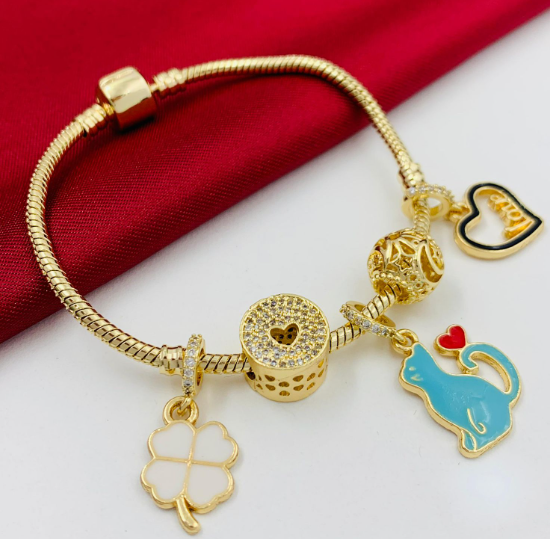 PULSERA PANDORA RODIO GATO