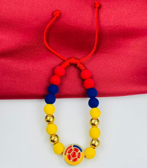 PULSERA ACERO INOXIDABLE NEOPRENO COLOMBIA FUTBOL