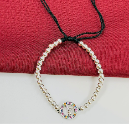 PULSERA RODIO PLATIZADA ARCANGEL COLORES
