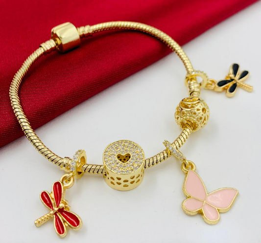 PULSERA PANDORA RODIO MARIPOSAS