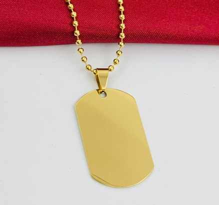 DUO ACERO INOXIDABLE PLACA DORADO