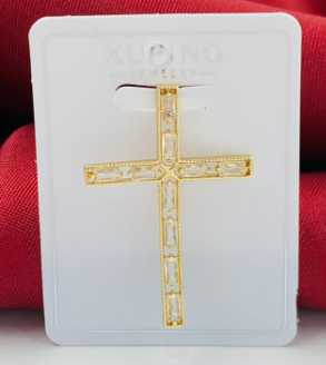 DIJE RODIO CRUZ DORADO