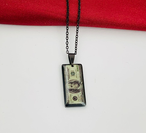 DUO ACERO INOXIDABLE DOLLAR RESINA NEGRO