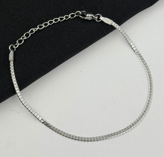 PULSERA ACERO INOXIDABLE PLATEADO ESPEJO