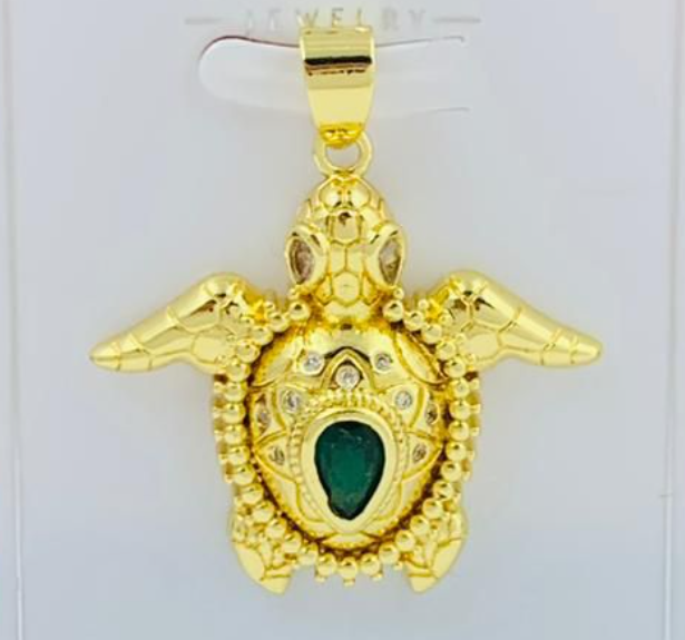 DIJE RODIO TORTUGA DORADO